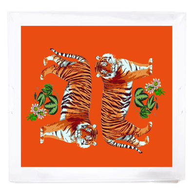 Plateau décoratif carré Tiger