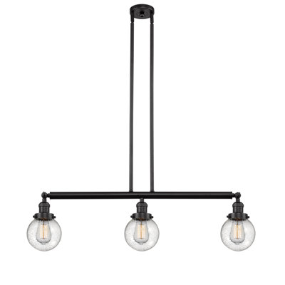Luminaire suspendu linéaire à 3 lumières pour îlot de cuisine Lorri