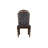 Mitch 21 Inch Tufted Dining Chairs, Carved Details, Faux Leather Seat, Brown