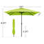 Parasol de marché rectangulaire 120 po x 96 po Berlena-993912246