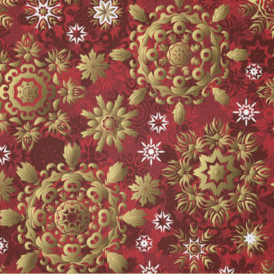 Alharby Christmas Flora Ornament Fabric