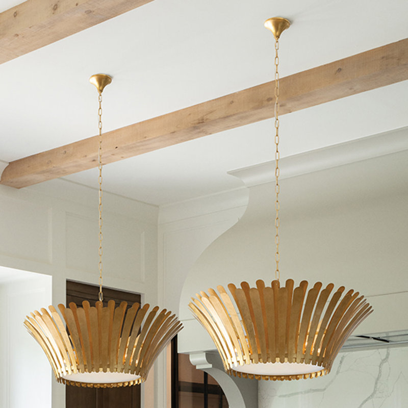 Hinkley Reina Chandelier, Distressed Brass