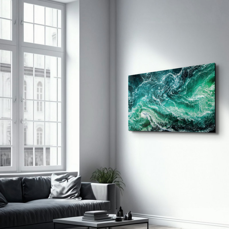 Peinture élégante en verre trempé de 27,6 po x 43,3 po | 100% verre trempé, épaisseur: 0,16 pouce | Œuvre imprimée UV, parfaite pour la décoration intérieure et les intérieurs modernes, des visuels époustouflants pour toute pièce