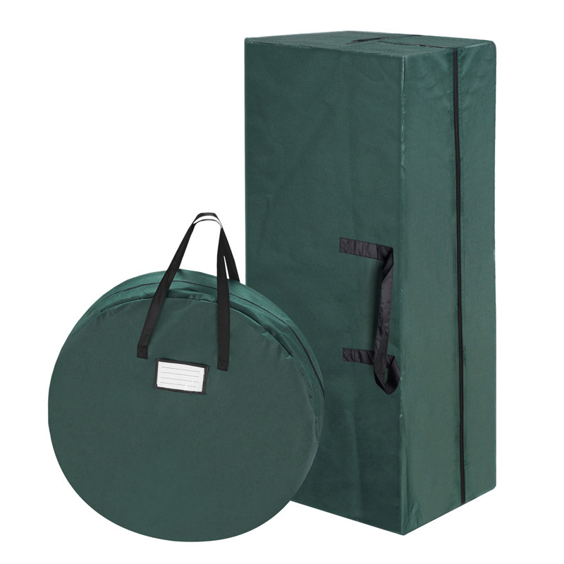  Ensemble de sac de rangement pour arbre de Noël et couronne de fleurs