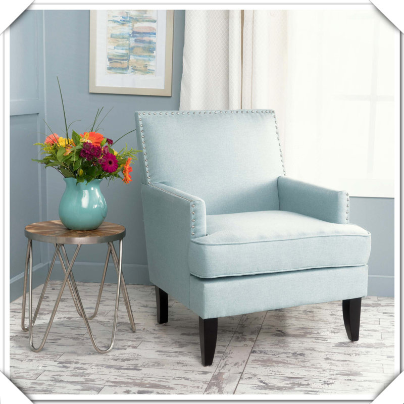 Fauteuil club moderne pour la maison, Bleu clair