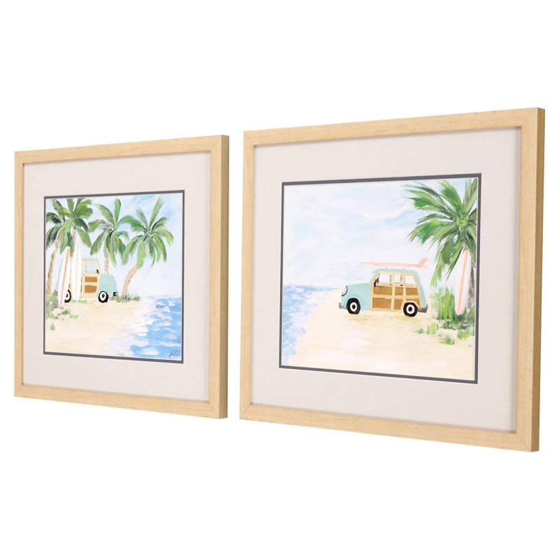 Tropical Holiday, reproduction encadrée de 2 pièces
