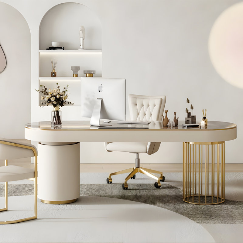 Bureau moderne en ardoise de luxe moderne, H 29,53 po x l 70,87 po x P 23,62 po