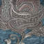 Papier peint damassé texturé floral bleu sarcelle foncé bleu vert bronze