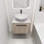 Meuble-lavabo mural simple 23,6 po avec comptoir en pierre frittée Margare