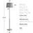 61" Living Room Silver Floor Lamp,for Bedroom,reading Room,office,children's Room (excluding Bulb)