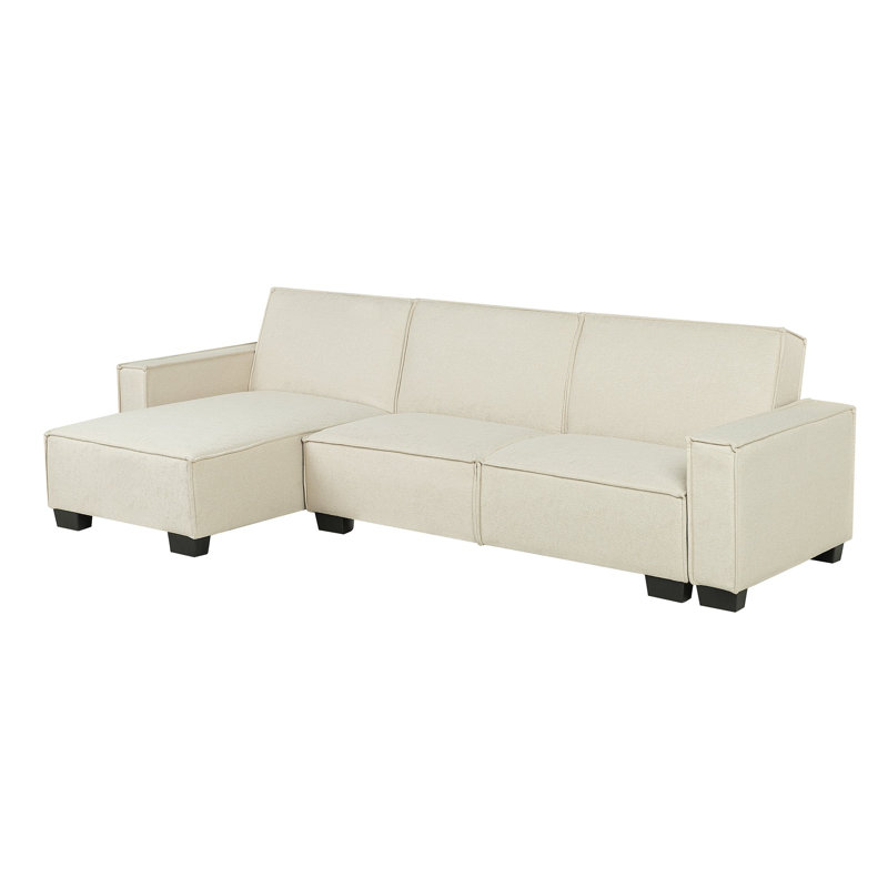 Shellburne 3 Seater Sofa Bed, Beige, Left Hand Facing