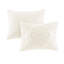 Mini ensemble de couvre-lit touffeté en coton et médaillon à franges-122524796-122524794