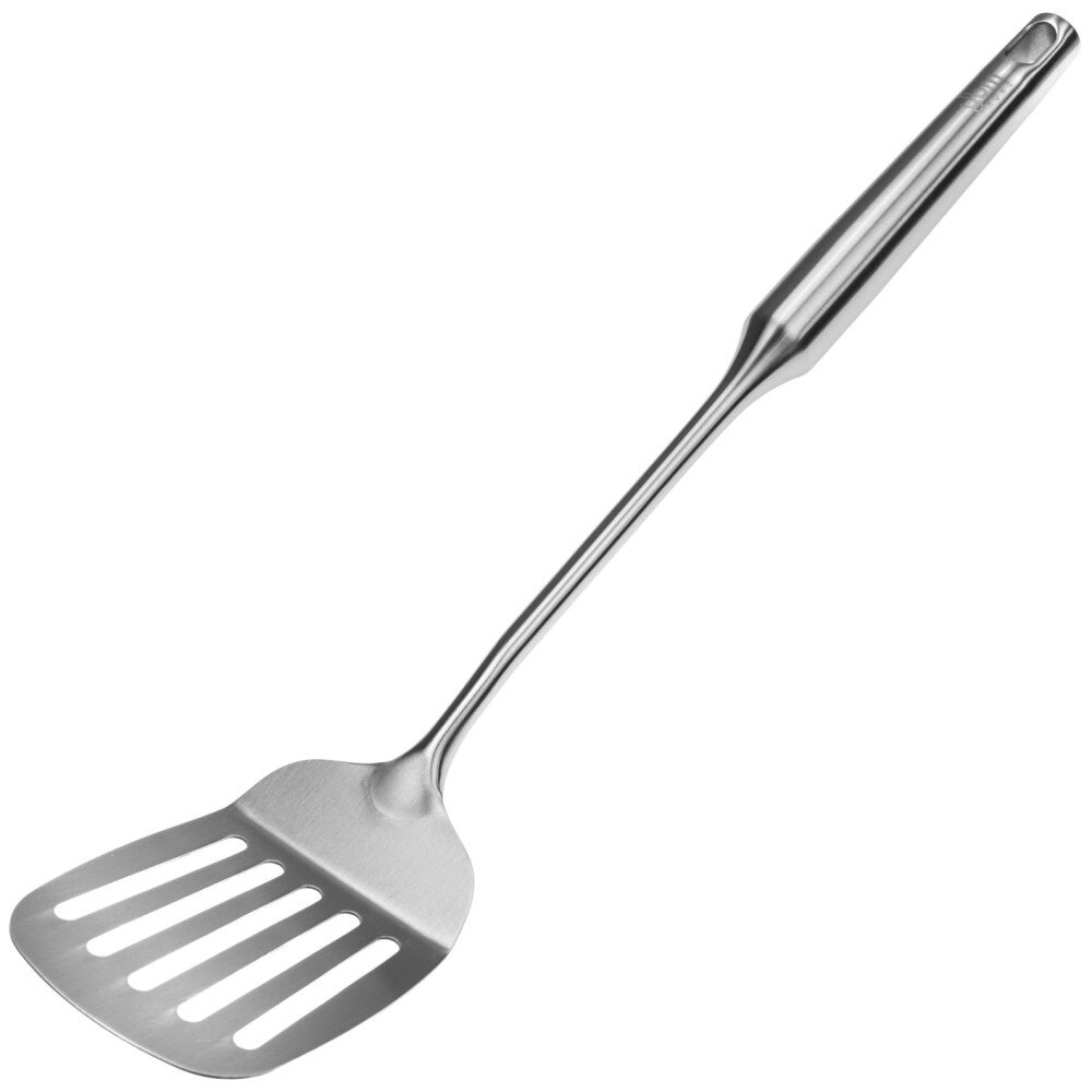 Extra-Large Stainless Steel Wide Spatula Turner with Strong Wooden Handle -  Dishwasher Safe Pizza Peel Kitchen Utensil 