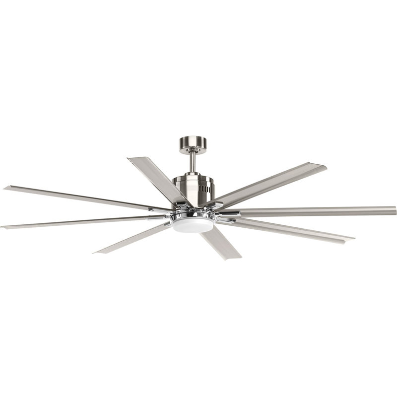 Bankston 72'' Ceiling Fan with LED Lights, Brushed Nickel