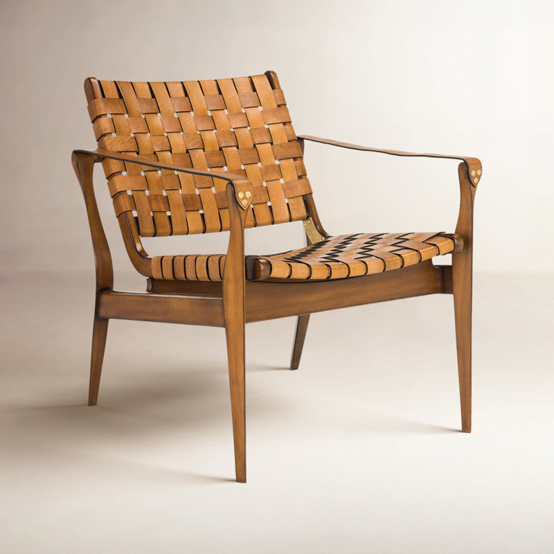 Armchair, Brown Genuine Leather, Brown