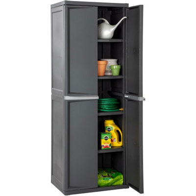Armoire de rangement verrouillable avec tablettes ajustables
