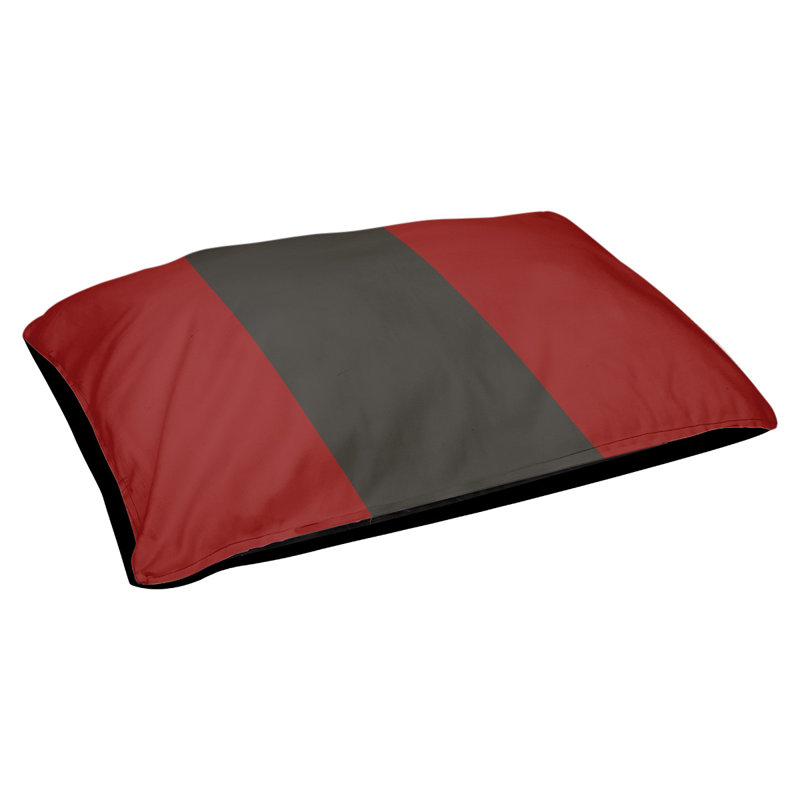 Oreiller Memphis, Moyen (l 28 po x P 18 po x H 6 po), Rouge / noir / rouge