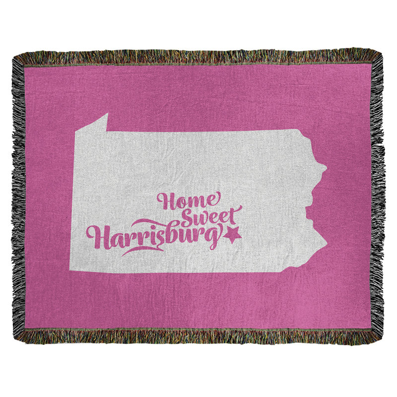Jeté en coton tissé harrisburg pennsylvanie, l 50 po x L 60 po, Rose