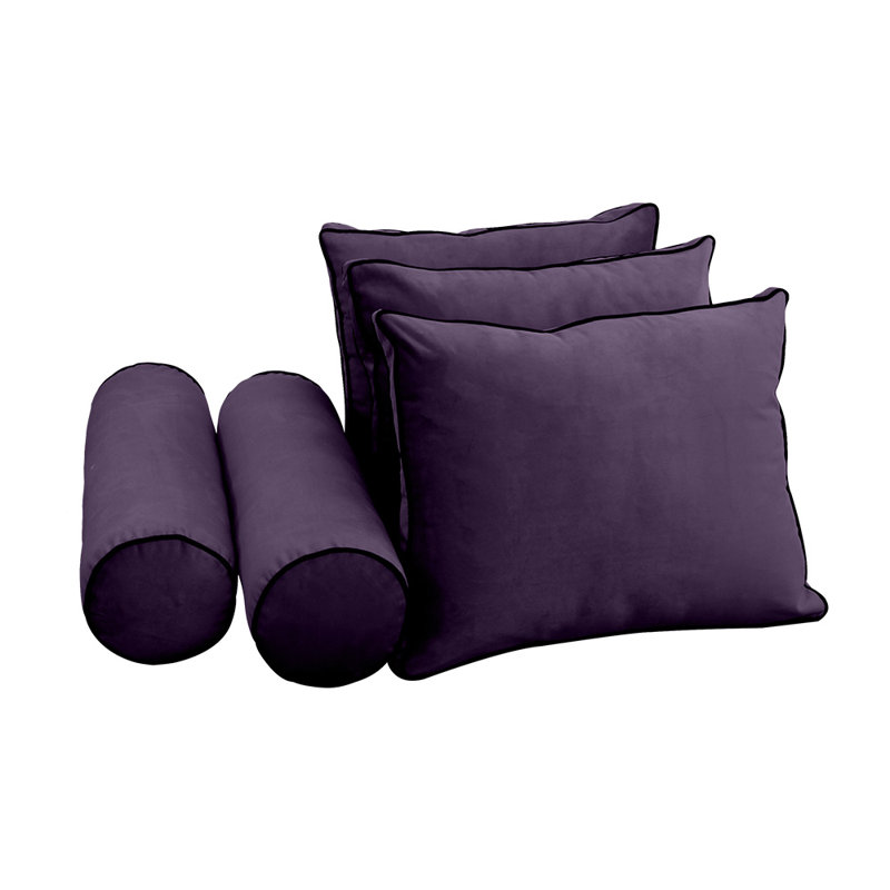 T-Cushion Daybed Slipcover, Purple Velvet