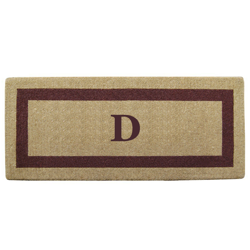 Tapis de porte antidérapant pour l'extérieur, Brun, L 22 po x L 36 po, D