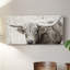 Longhorn sépia - Toile tendue avec châssis - Prêt à accrocher-861142369