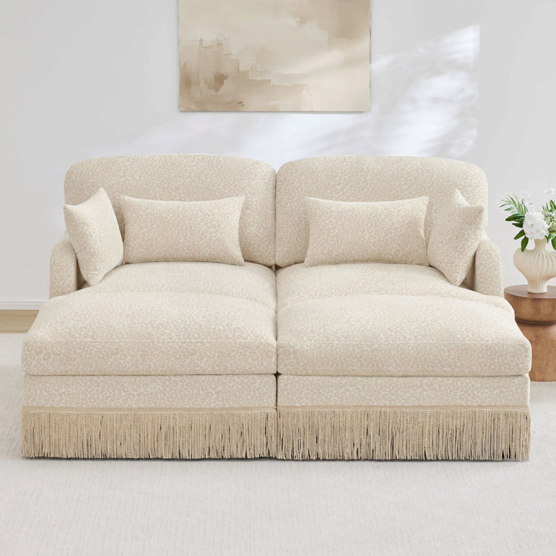 Canapé Comfy Chenille Leopard, Chenille beige