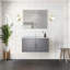 Ensemble de meuble-lavabo simple 24 po avec plateau et miroir Geneva-112899992-112899994