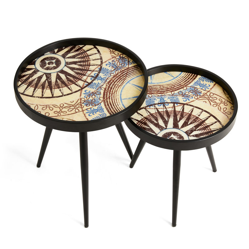 Jaseem Tray Top Nesting Tables, Brown