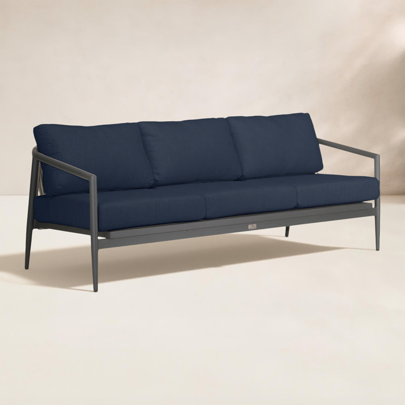 Delaine Sofa - Slate/Pebble Gray, Spectrum Indigo Sunbrella®, Slate