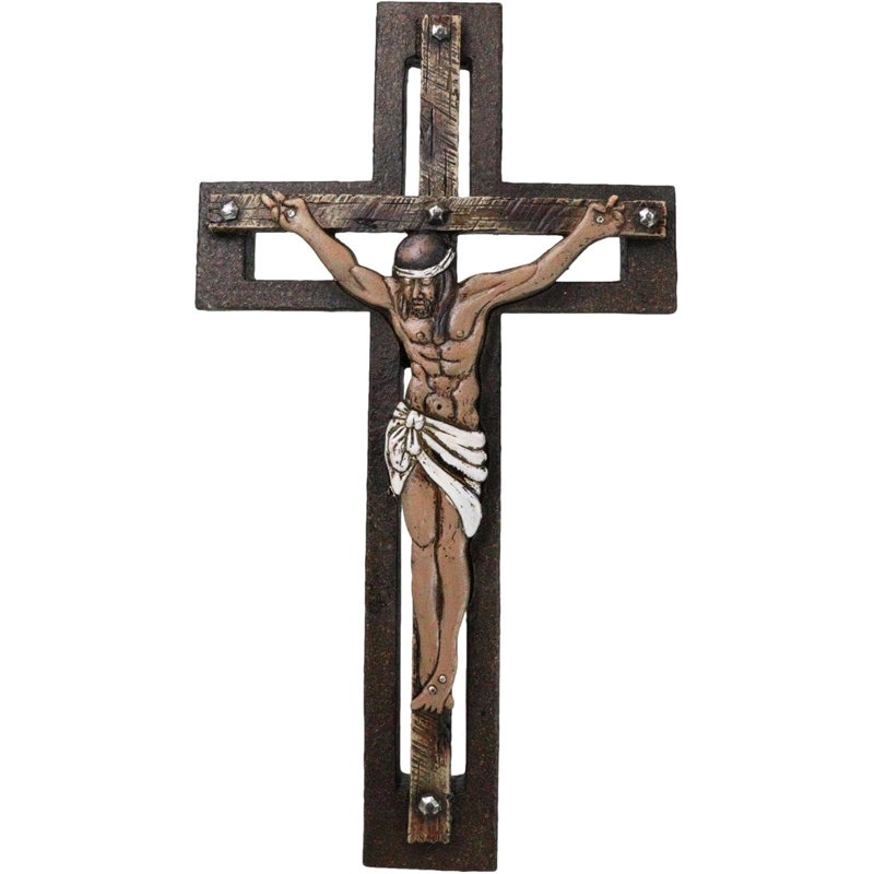 Jésus-Christ croix croix chrétienne rustique en couches