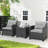 Patiojoy Wicker 2 - Person Patio Conversation Sets with Cushions