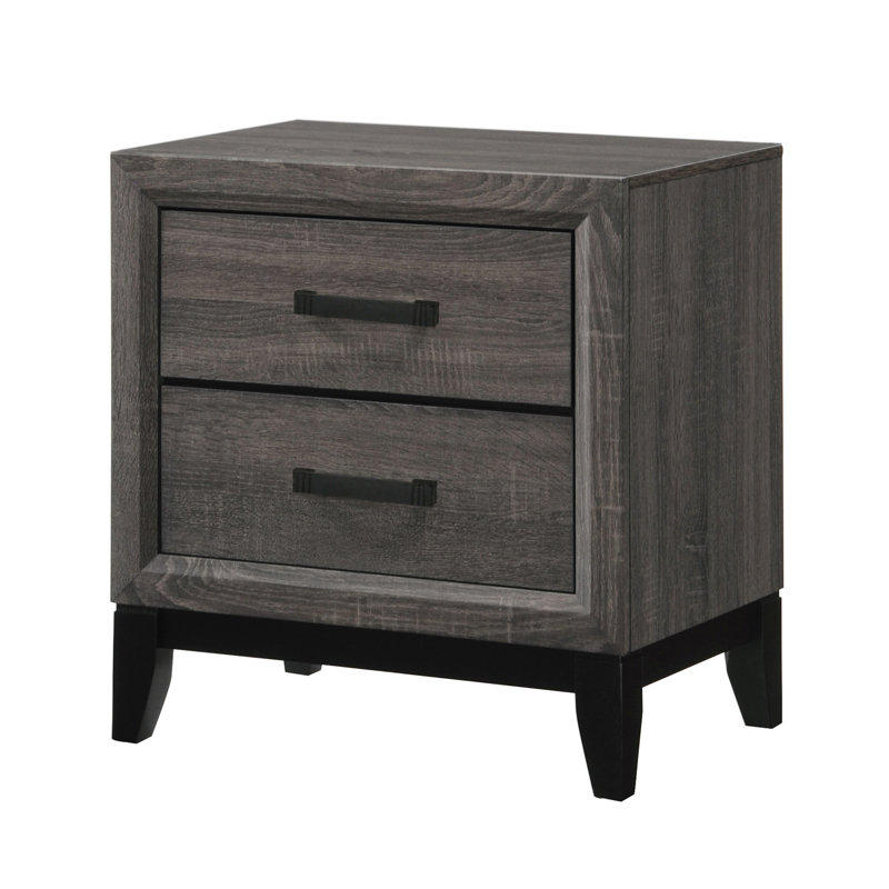 Chasia 2 - Drawer Nightstand in Grey