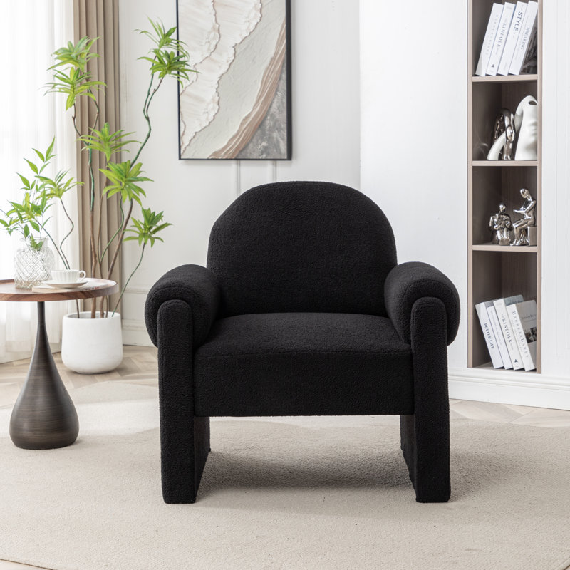 Bryonie Upholstered Armchair, Black Polyester