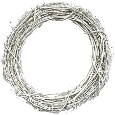 Painted Grapevine Wreath: 18" - Cream