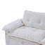 Canapé-lit gigogne en velours blanc avec matelas