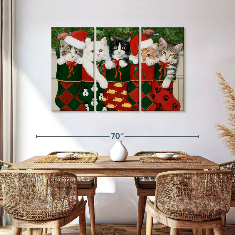 Chatons de Noël Lelend, H 36 po x l 57 po