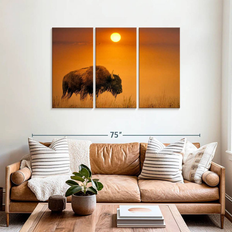 Brampt Bison Sunrise, 36" H x 57" W