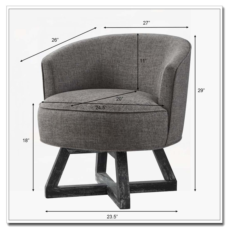 Chaise pivotante avec base en forme de croix, Beige