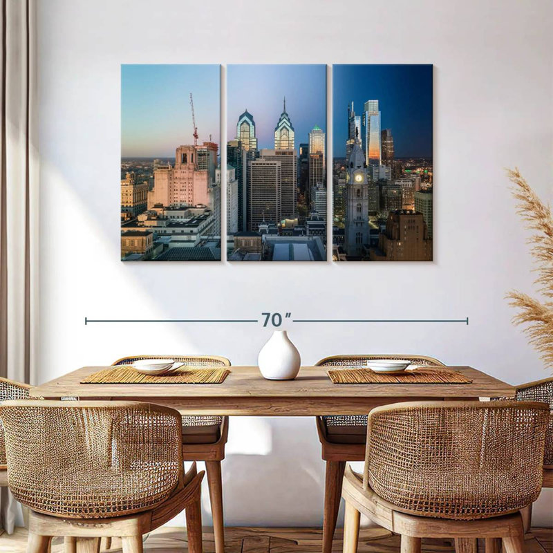 Nicci Philly Skyline, 36" H x 57" W