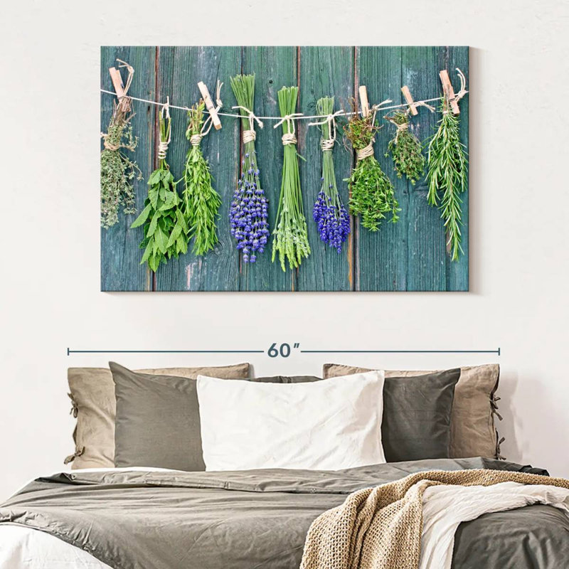Yarlin Drying Herbs, 34" H x 51" W