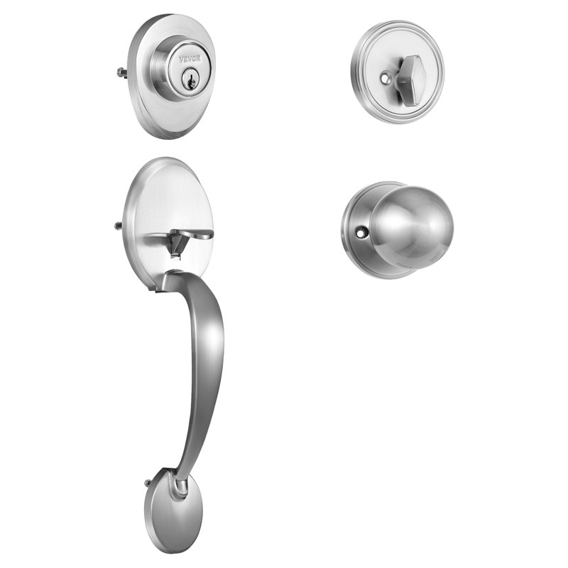 Copper-Plated Front Door Handle and Deadbolt Set