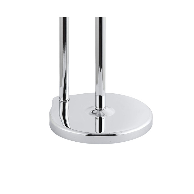 Porte-papier hygiénique debout avec réserve, Chrome