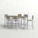 Travira 6 - Person Metal Patio Dining Set with Rectangular Table