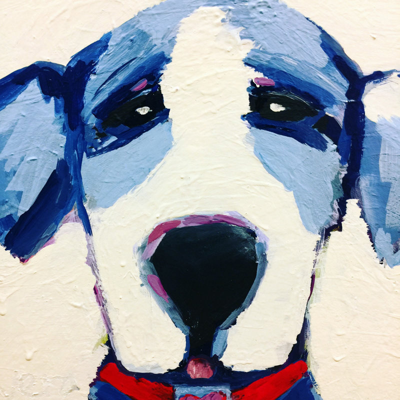 « little pup », reproduction d’art sur toile tendue, H 24 po x l 24 po x P 1,5 po