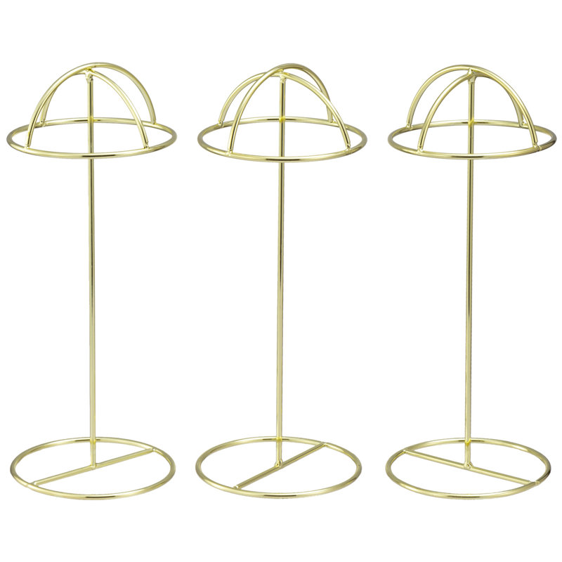 Brass Freestanding 3 - Hook Coat Rack