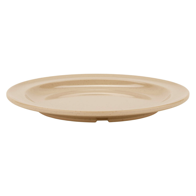 Assiettes à dessert rondes GET Melaimine, 7,25 po, (ensemble de 12), Tanné