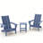 2 - Person Outdoor Folding Adirondack Chair Set With Side Table-1825318721