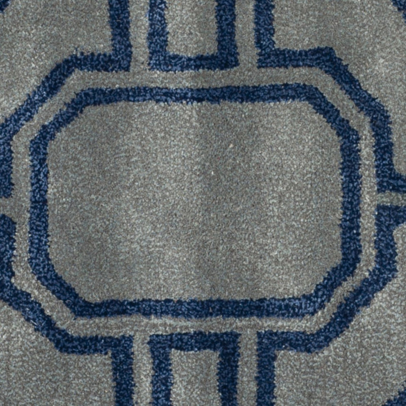 Deedre Hand Tufted Wool & Viscose Geometric Rug, Round 6'