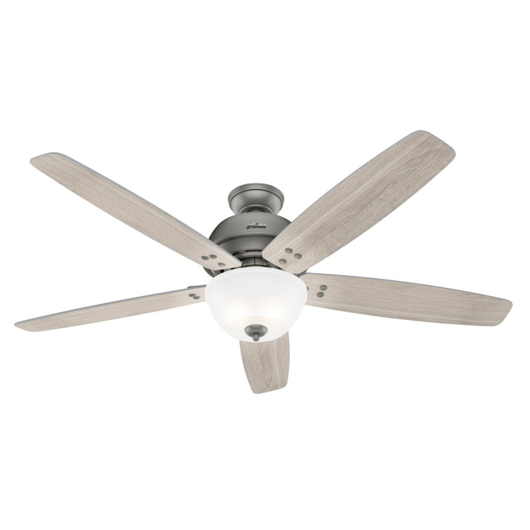 52" Highdale 5 - Blade Standard Ceiling Fan with Remote Control and Light Kit Included