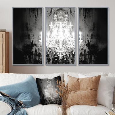 Elea - Ensemble de décoration murale lustre Glam